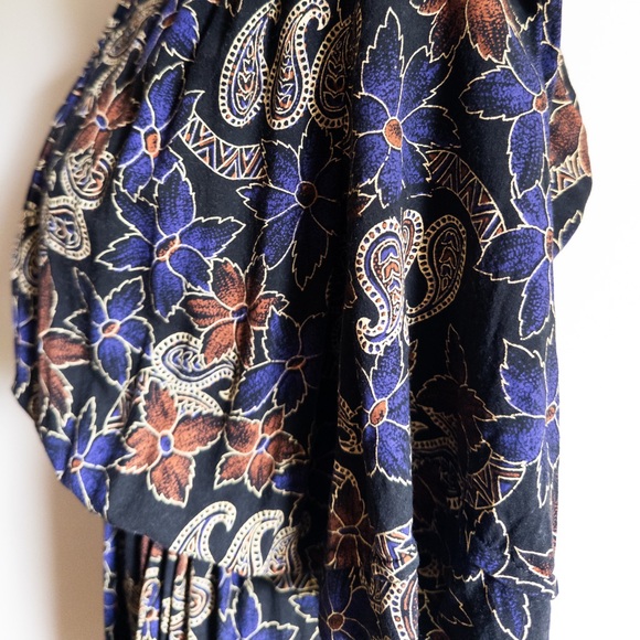 Vintage Early 1990’s Floral Print Handmade Midi Dress‎ 100% Cotton Size M - Picture 3 of 5